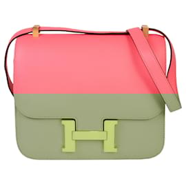 Hermès-Sac à épaule Hermes Constance 3 24-Rose