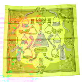 Hermès-Hermes Carre 90 Silk Scarf-Multiple colors,Green,Yellow