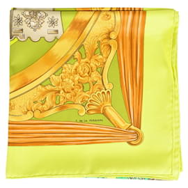 Hermès-Hermes Carre 90 Silk Scarf-Multiple colors,Green,Yellow