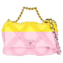 Chanel-Chanel 19 Matelasse Chain Shoulder Bag-Yellow