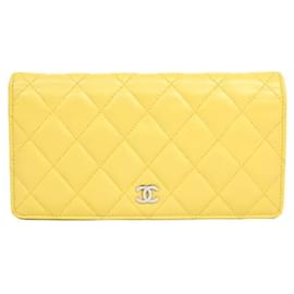 Chanel-Chanel Timeless Classic Matrasse Long Wallet-Yellow