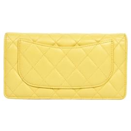 Chanel-Chanel Timeless Classic Matrasse Long Wallet-Yellow