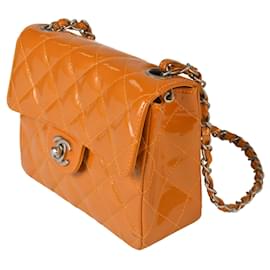 Chanel-Chanel Matelasse Coco Mark Single Flap Bag-Orange