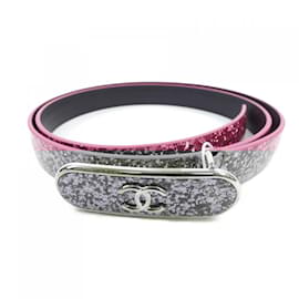 Chanel-Chanel Pink PVC Standard Belt-Pink