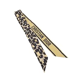Christian Dior-Christian Dior Silk Scarf-Black,Beige