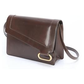 Christian Dior-Christian Dior Brown Leather Shoulder Bag-Brown