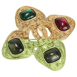 Chanel-Chanel 94 A Gripoa Coco Mark Gold Brooch-Golden