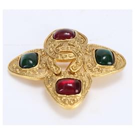 Chanel-Chanel 94 A Gripoa Coco Mark Gold Brooch-Golden