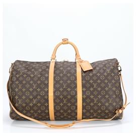 Louis Vuitton-Sac Boston Keepall Bandoulière 60 Monogram Louis Vuitton-Marron