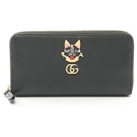 Gucci-Gucci GG Marmont Bosco Round Long Wallet-Black