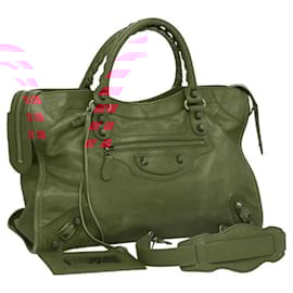 Balenciaga-Sac à main en cuir BALENCIAGA Giant City 2way Rose 281770 Auth yk17863-Rose