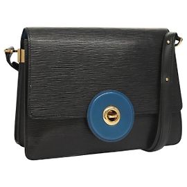 LOUIS VUITTON Borsa a Spalla Epi Bicolore Free Run Nero Blu M52415 LV Auth ep8692 Nero Blu