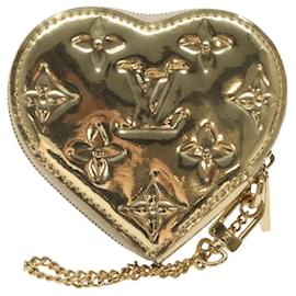 Louis Vuitton-LOUIS VUITTON Monogram Miroir Porte Monnaie Coeur Purse Dore M93567 Auth 120236-Golden,Other