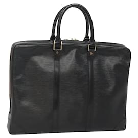 Louis Vuitton-LOUIS VUITTON Epi Porte Documents Voyage Business Bag Black M54472 Auth 119666-Black