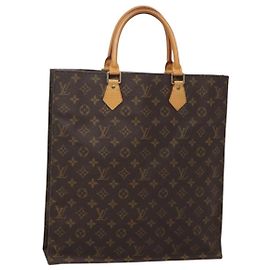LOUIS VUITTON Bolsa de Mão Sac Plat Monogram M51140 LV Auth am8175 Monograma