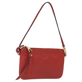 Louis Vuitton-LOUIS VUITTON Monogram Empreinte Citadine PM Accessory Pouch Red LV Auth 116380-Red