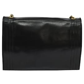 Chanel-CHANEL Chain Shoulder Bag Lamb Skin Gold Black CC Auth bs24885-Black,Golden