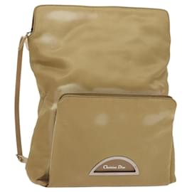 Christian Dior-Christian Dior Backpack Nylon Beige Silver Auth bs24452-Silvery,Beige