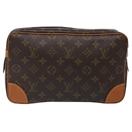 Louis Vuitton-LOUIS VUITTON Monogram Compiegne 28 Clutch Bag M51845 LV Auth BA1280-Monogram