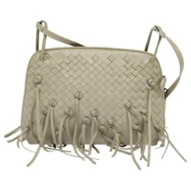 Autre Marque-BOTTEGA VENETA INTRECCIATO Shoulder Bag Leather Beige Auth 119598-Beige