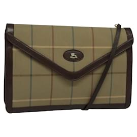 Autre Marque-Burberrys Nova Check Shoulder Bag Canvas Beige Gold Auth bs24776-Beige,Golden