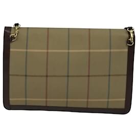 Autre Marque-Burberrys Nova Check Shoulder Bag Canvas Beige Gold Auth bs24776-Beige,Golden
