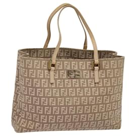 Fendi-FENDI Zucchino Canvas Hand Bag Pink Gold Auth bs24773-Pink,Golden