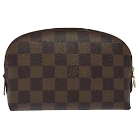 Louis Vuitton-LOUIS VUITTON Damier Ebene Pochette Cosmetic PM Pouch N47516 LV Auth 119398-Other