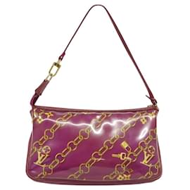 Louis Vuitton-LOUIS VUITTON Monogram Charm Pochette Accessoires Fuchsia M95160 LV Auth 120037-Fuschia