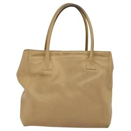 Chanel-CHANEL Tote Bag Caviar Skin Beige Gold CC Auth bs24765-Beige,Golden
