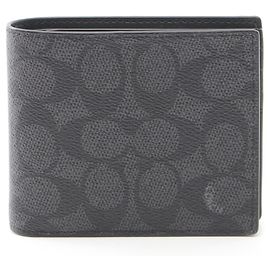 Coach Bi-fold Wallet in Coated Canvas Brown Black
