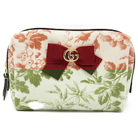 Gucci-Gucci GG Marmont Harbarium Pouch Bag-Red,Cream