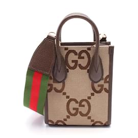 Gucci-Gucci Jumbo GG Tote Bag-Brown,Beige