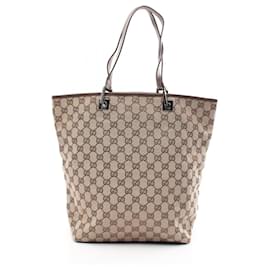 Gucci-Gucci GG Canvas Tote Bag-Brown,Beige