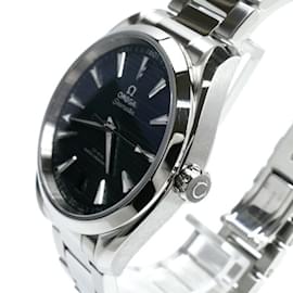 Omega-OMEGA Seamaster Aqua Terra Automatic Wristwatch-Silvery