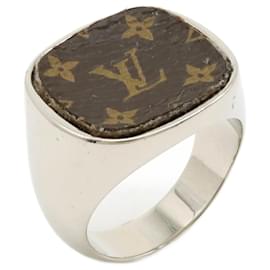 Louis Vuitton-Louis Vuitton Berg Monogram Padlock Ring-Silvery,Monogram