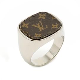 Louis Vuitton-Louis Vuitton Berg Monogram Padlock Ring-Silvery,Monogram