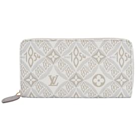 Louis Vuitton-Louis Vuitton Monogram Jacquard Long Wallet-White