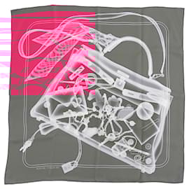 Hermès-Hermes Carre 70 Pink Silk Scarf-Pink