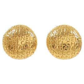 Chanel-Chanel Gold Clip Earrings-Golden