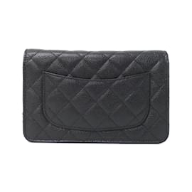 Chanel-Chanel Timeless Classic Line AP0250 Chain Wallet-Black,Dark red