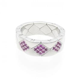 Chanel-Chanel Matelasse White Gold Band Ring with Sapphire-Other