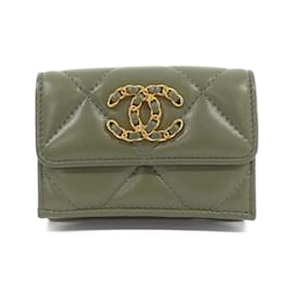 Chanel-Chanel 19 Line AP1789 Tri-Fold Wallet-Green