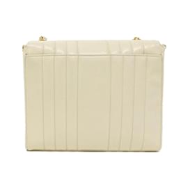 Chanel-Chanel Ivory Grained Calfskin Shoulder Bag-Cream