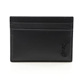 Saint Laurent-Saint Laurent Tiny Cassandra Business Card Holder-Black