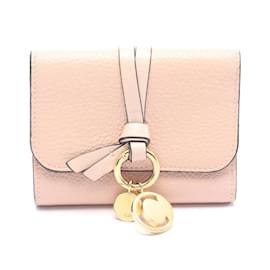 Chloé-Chloé Alphabet Small Trifold Wallet-Pink