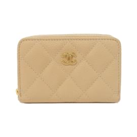Chanel-Chanel Timeless Classic Line Coin Purse-Beige