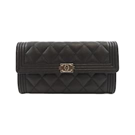 Chanel-Chanel Boy Line 80286 Long Wallet-Black