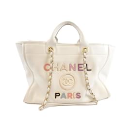 Chanel-Chanel Deauville Line 66941 Handbag-White