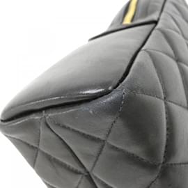 Chanel-Chanel Black Lambskin Shoulder Bag-Black